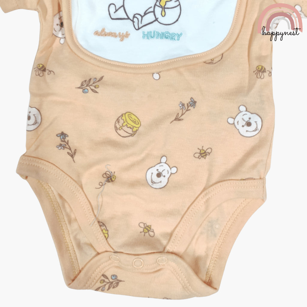 Disney Winnie the Pooh Baby 3-Pc Set | Sleepsuit, Bodysuit & Bib | 3-9 Months (B2)