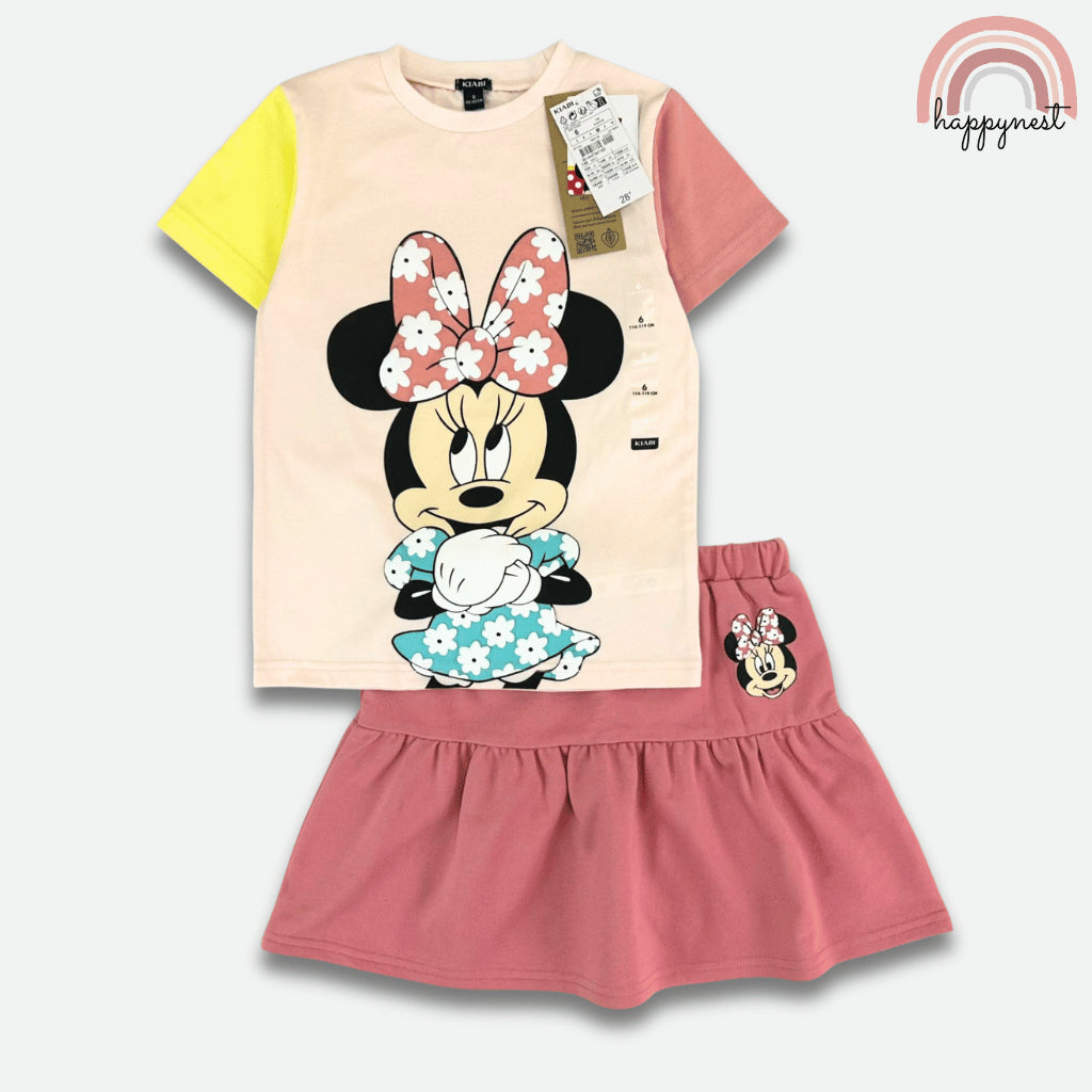 Minnie Girls 2-Pc T-Shirt & Skirt Set | 2-10 Years (AA480)