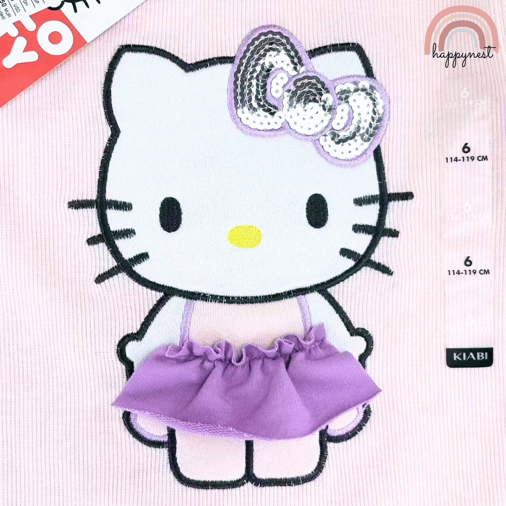 Hello Kitty Girls 2-Pc Ruffle Tee & Shorts Set | 2-10 Years (AA481)