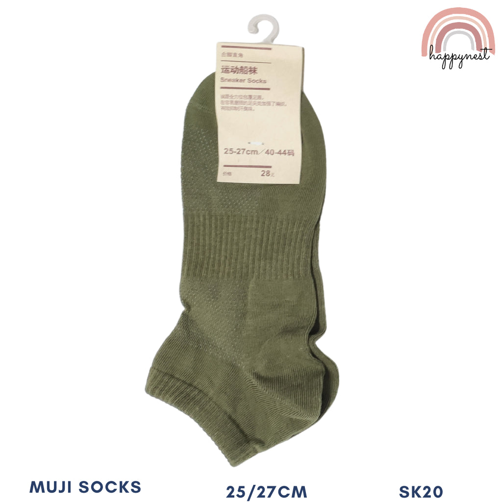 MUJ!-Style Unisex Socks High Quality Ankle Sock Plain Cotton Sock For Kids Color With Tag 4.5-7.5 US