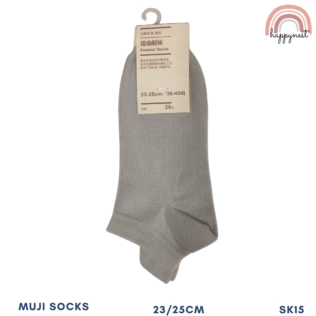 MUJ!-Style Unisex Ankle Socks High Quality Plain Cotton Sock For Kids Color 4.5-7.5 US With Tag 2