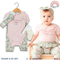 Tahari 4-Piece Baby Girl Set | Floral "Mama's Mini" Outfit | 3-9 Months | B64