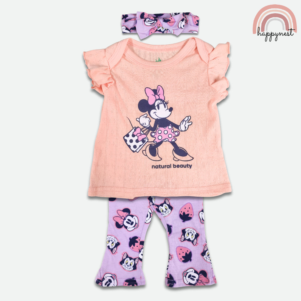 Minnie Mouse 3-Pc "Natural Beauty" Set | Peach & Lavender | 3-24 Months | B73