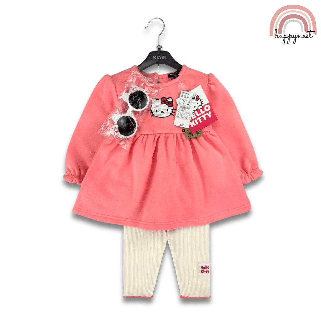 Hello Kitty 3PC Girl OOTD – Dress Top, Leggings & Sunglasses | Overruns | 6-36 Months (SS557)