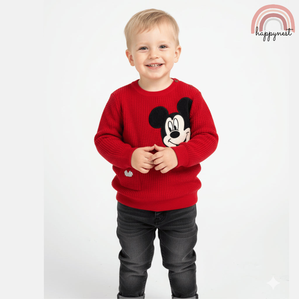 Kiabi 2-Piece Mickey Red Sweater & Jeans Baby Set (3–36 Months) | SS547