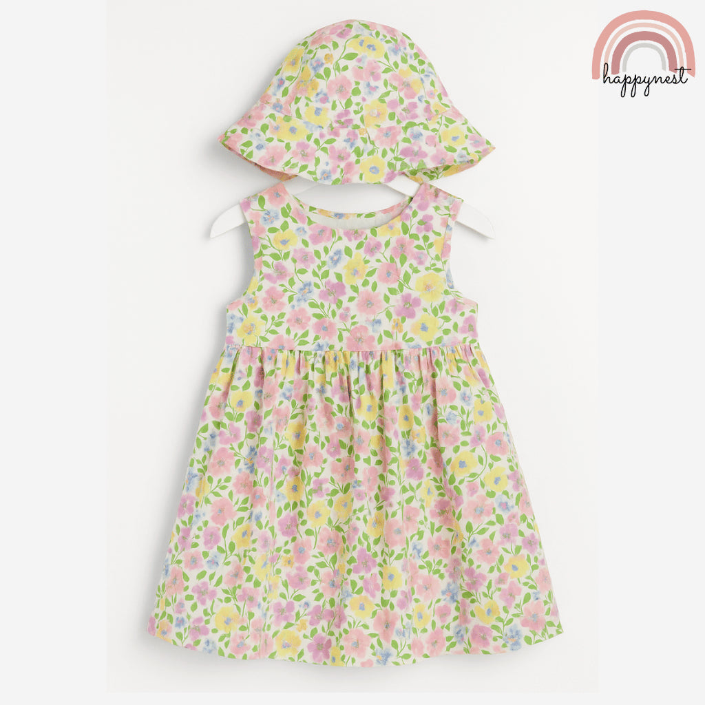 Nine West Floral Ruffle Dress for Girls 2-4 Years Old Summer Outfit AA384