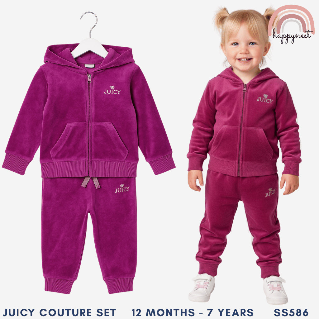 Juicy Couture Pink Tracksuit Girl OOTD (SS586) 12 Months to 7 Years
