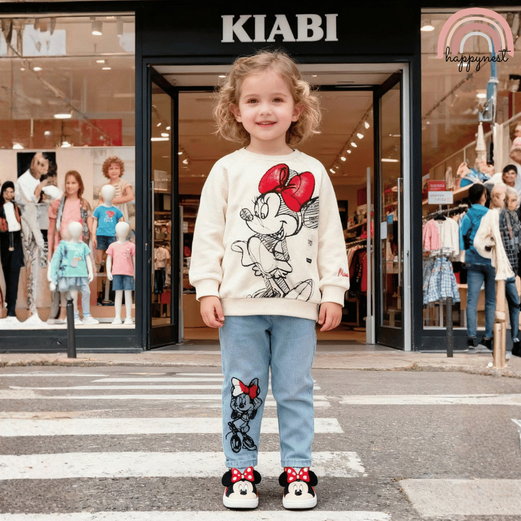 Minnie Mouse Baby Sweater & Denim Jeans Terno Set for Girls 3-36M SS570