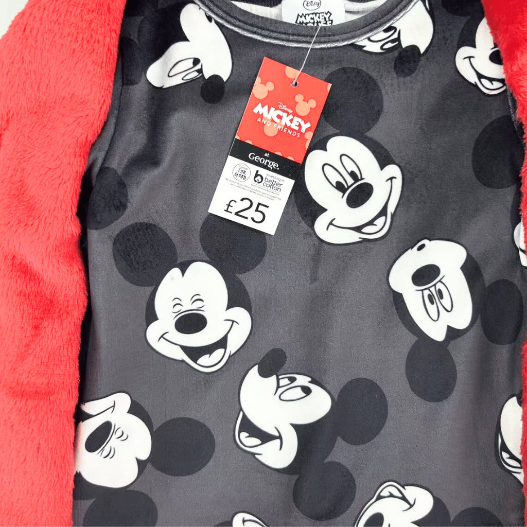 Mickey Fleece Robe Pajama Terno Set (3-36M) | AA440