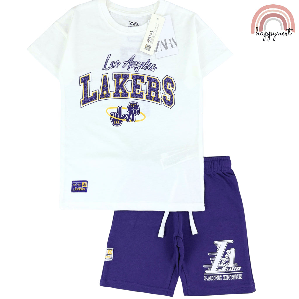 LA Lakers Basketball Terno Set for Kids (2-10Y) | AA450