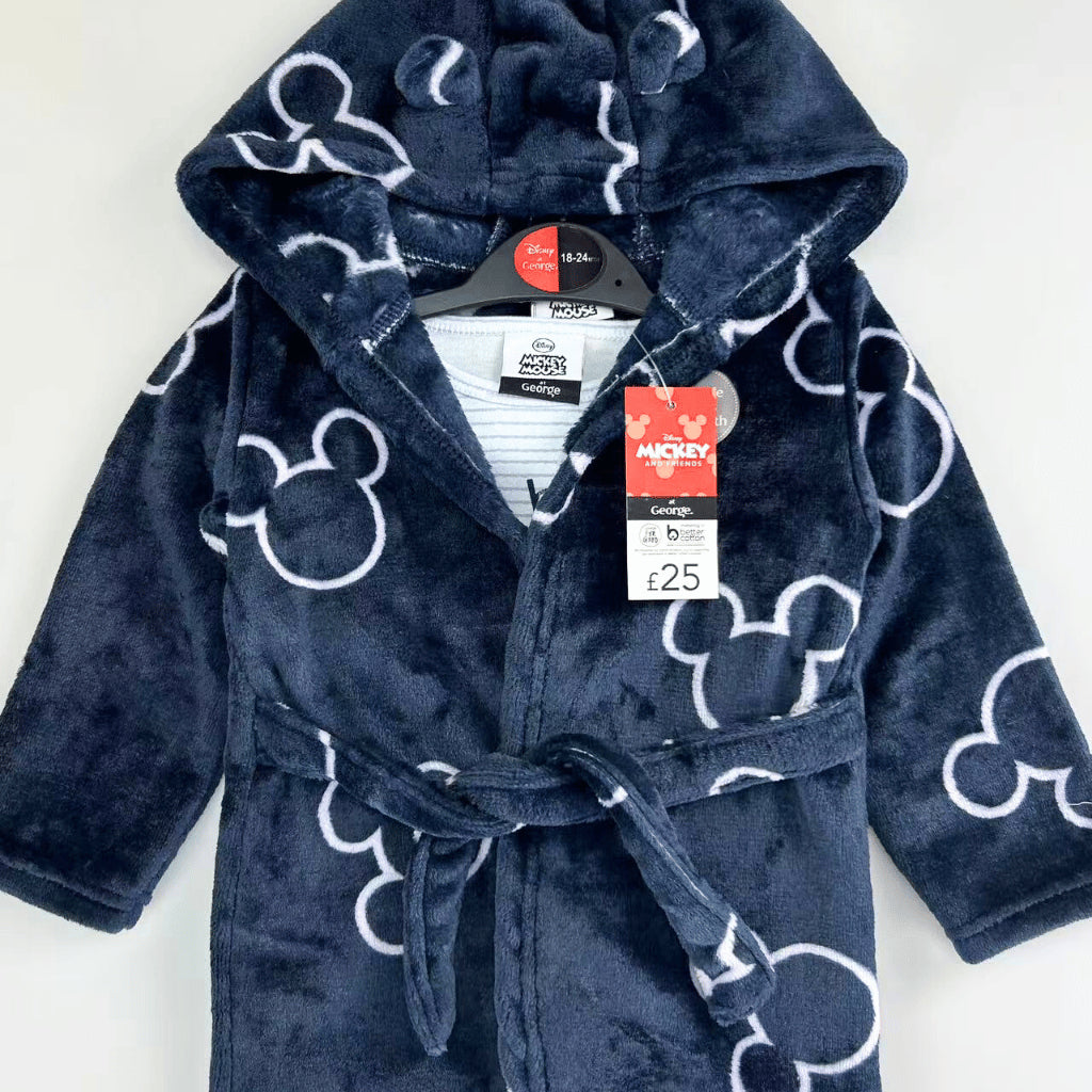 Mickey Fleece Robe Pajama Terno Set (3-36M) | AA439