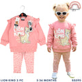 Baby Girl Lion King Pink Terno Set w/ Sunnies (3-36M) | SS590