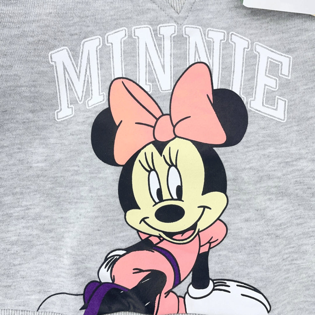 Minnie Mouse Girls 2PC Set Gray Hoodie Jogger Pants Baby Toddler Pambahay 9M-2Y SS603