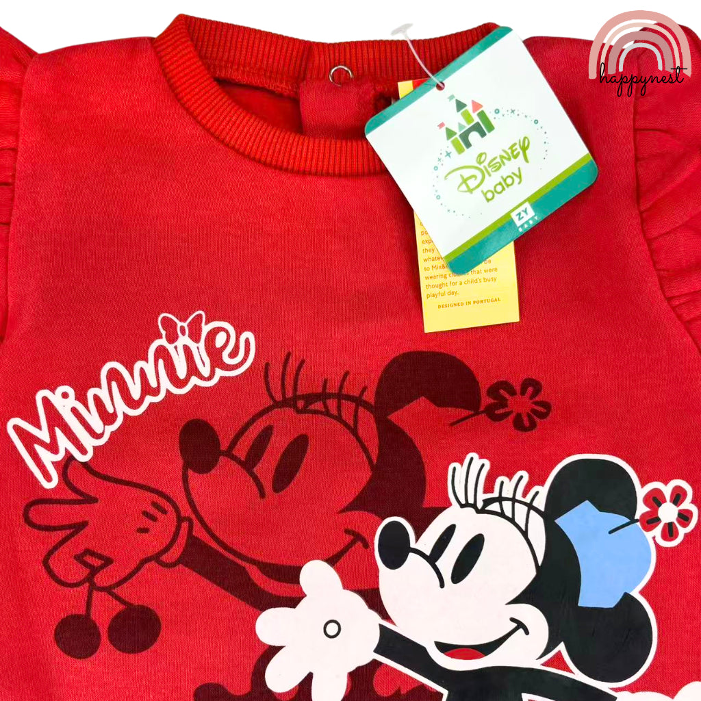 MINNIE Baby Girl OOTD 2PC Set Gray Ruffle Hoodie Jogger Pants Fashion 6-36 Months SS611