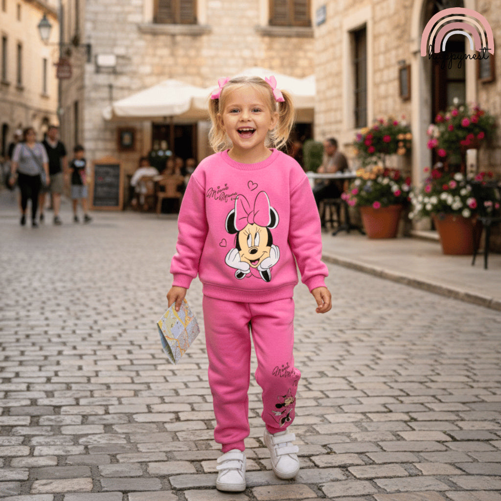 Minnie Mouse Pink Sweatshirt & Joggers Set for Girls 2-8Y SS619
