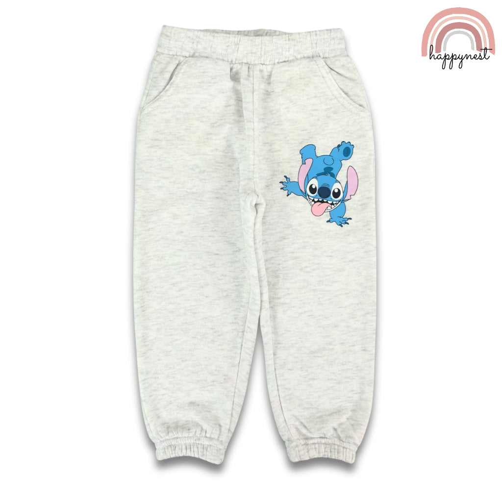 Stitch Terno Set Kids Girls Hoodie Sweatshirt & Jogger Pants Grey Fleece 2-8Y SS623