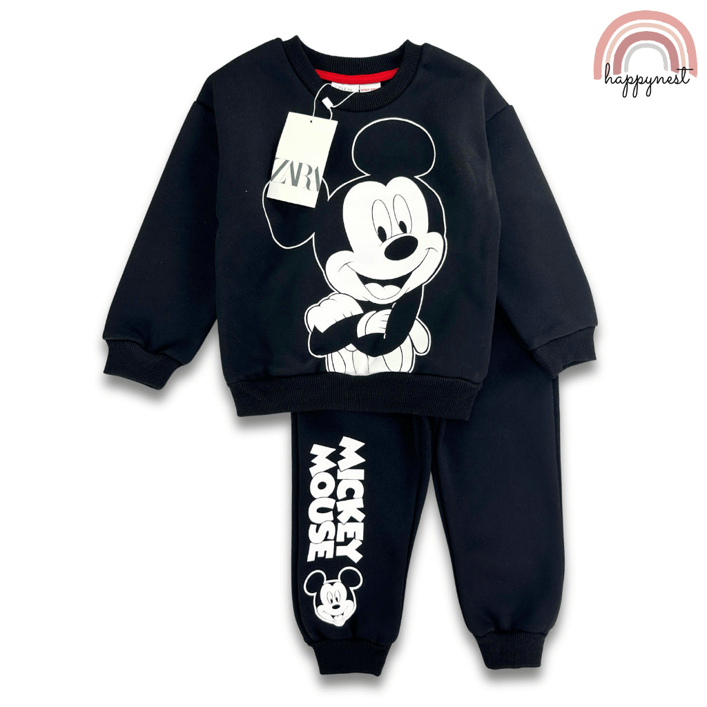 Mickey Mouse Kids Terno Set Sweatshirt Jogger Pants Black 2-8y SS652