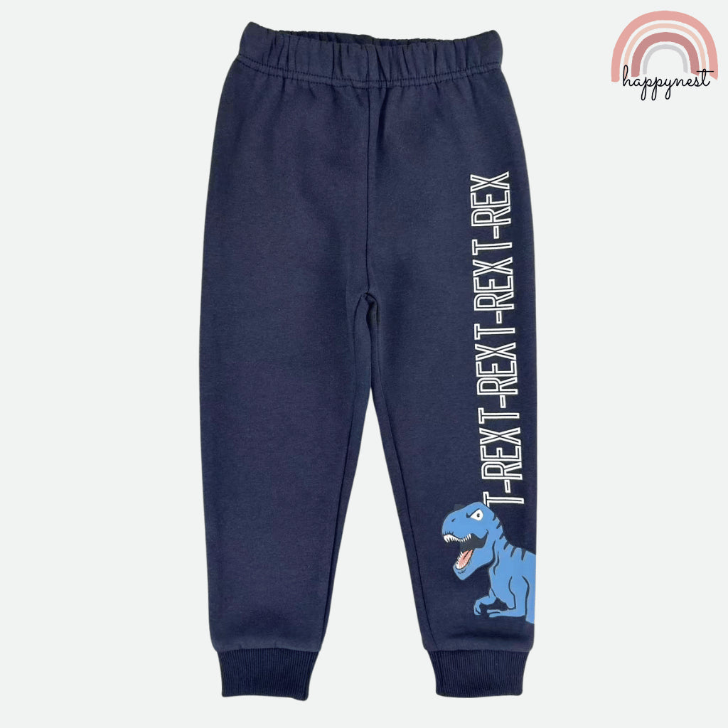 Dino Boys 2-Pc Pullover & Jogger Set | Navy Blue Tracksuit | 3D Spikes | 2-8 Years (SS682)