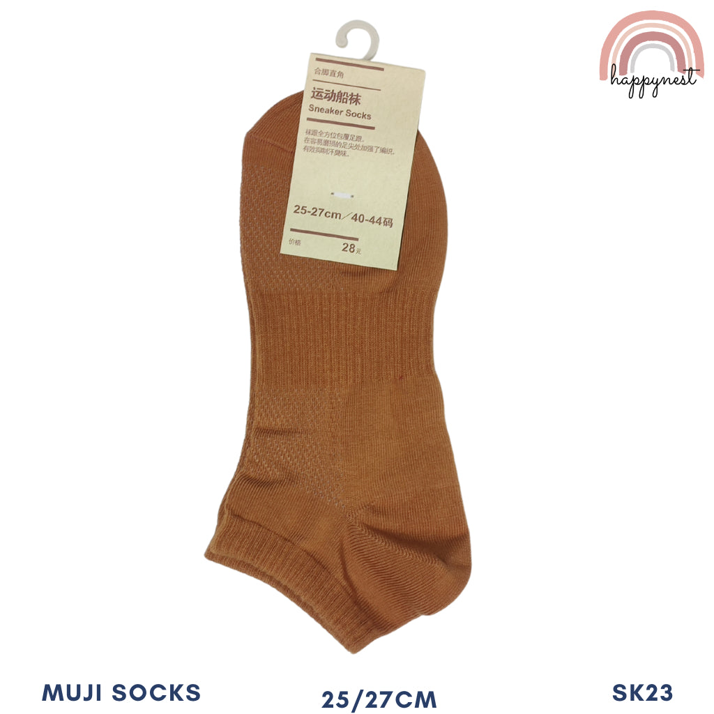 MUJ!-Style Unisex Socks High Quality Ankle Sock Plain Cotton Sock For Kids Color With Tag 4.5-7.5 US