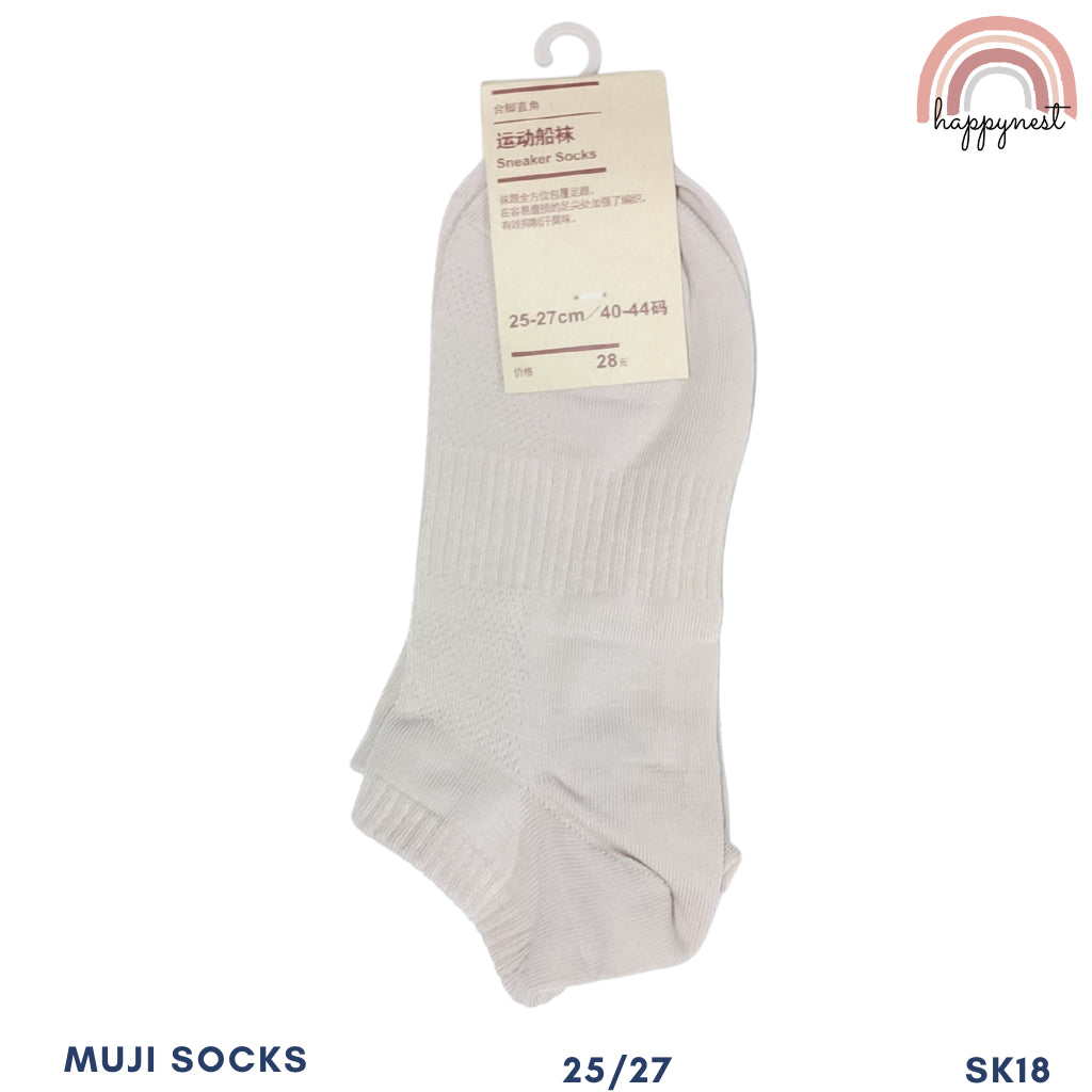 MUJ!-Style Unisex Socks High Quality Ankle Sock Plain Cotton Sock For Kids Color With Tag 4.5-7.5 US