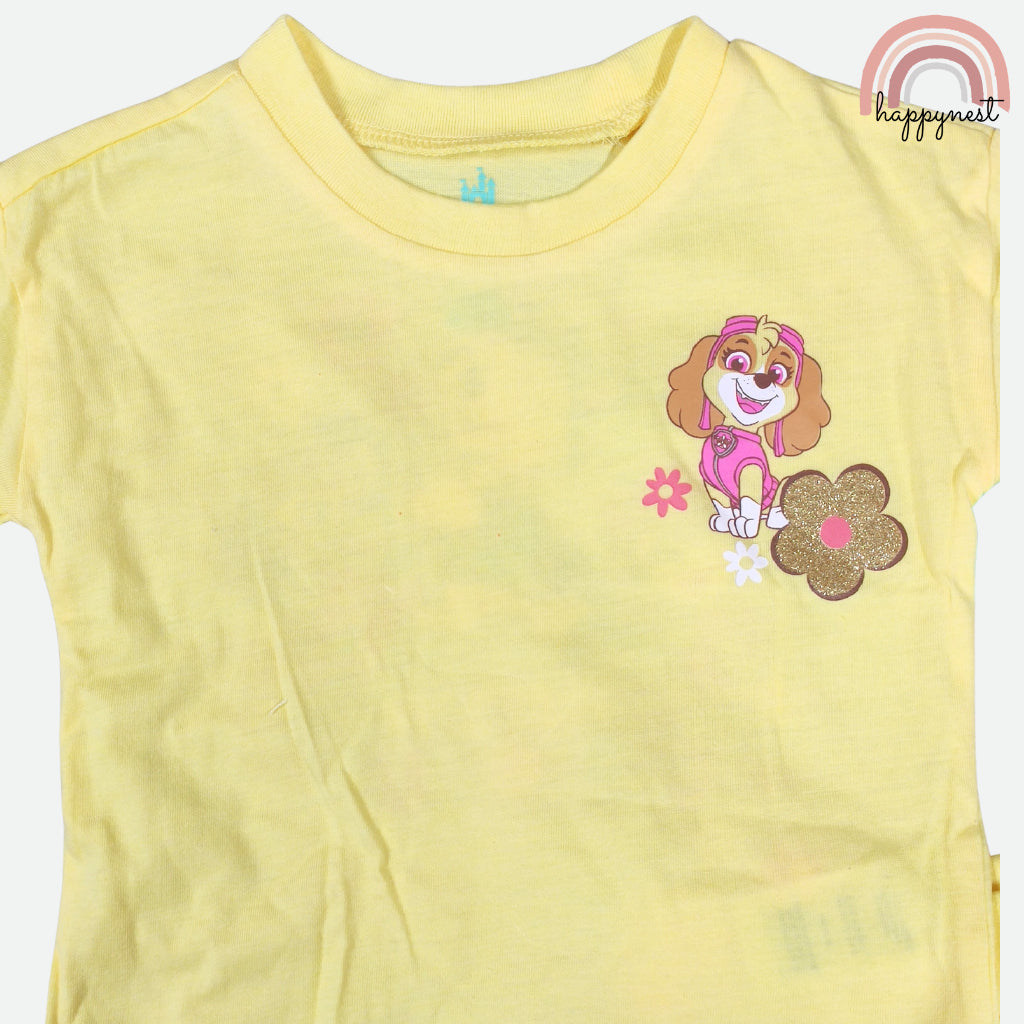 PAW Patrol Skye Kids 2-Pc Set | Soft Cotton T-Shirt & Shorts (B53) 9 Months - 4 Years