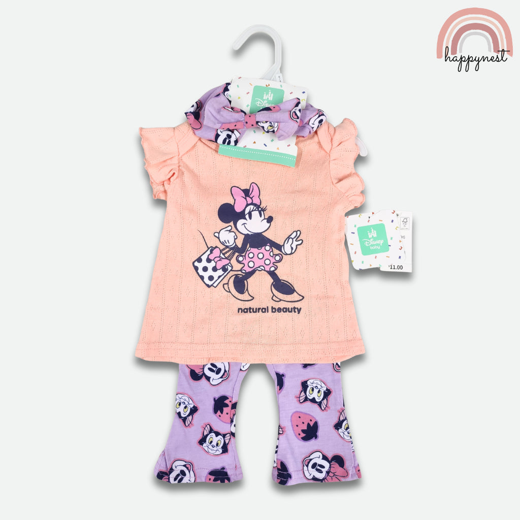 Minnie Mouse 3-Pc "Natural Beauty" Set | Peach & Lavender | 3-24 Months | B73