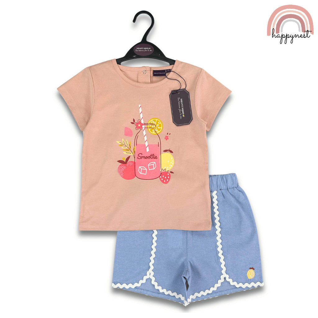 Girl 2-PC Summer Tee & Shorts Set (AA493) | 2-7Y