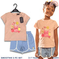 Girl 2-PC Summer Tee & Shorts Set (AA493) | 2-7Y