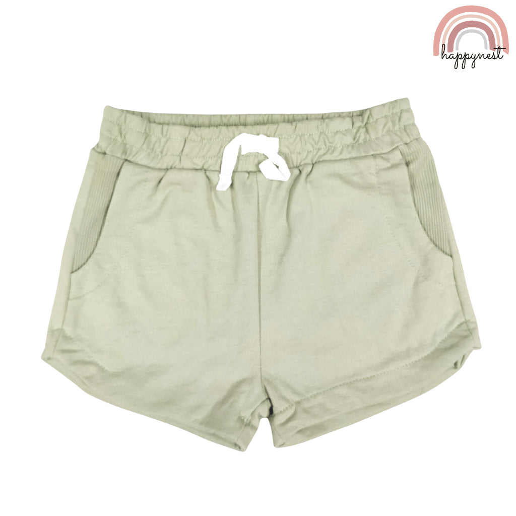 Kids Clothes Set 2pcs Bear Paw Shirt and Shorts Outfit for Girls 7-8 Years AA336