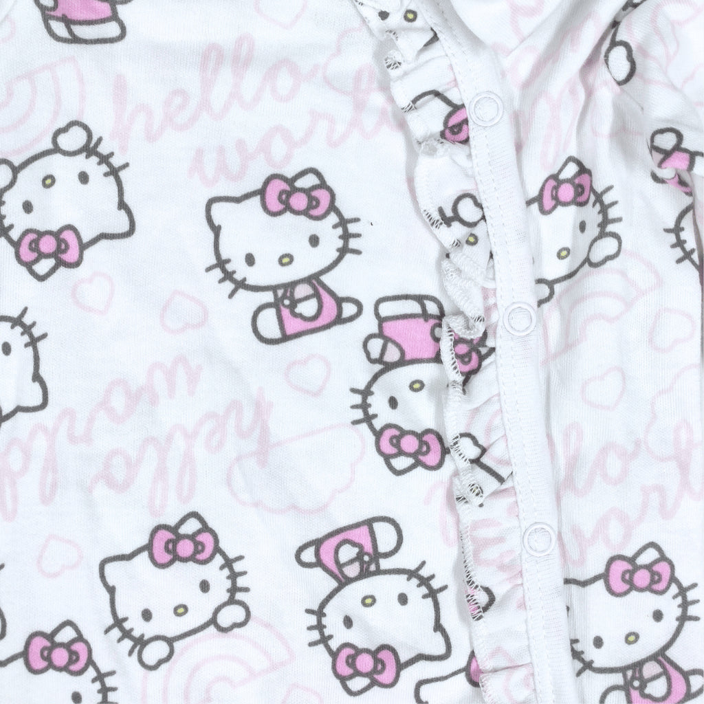 Hello Kitty Baby Footed Romper NB & 9M Soft Cotton Pajama Sleepsuit AA394