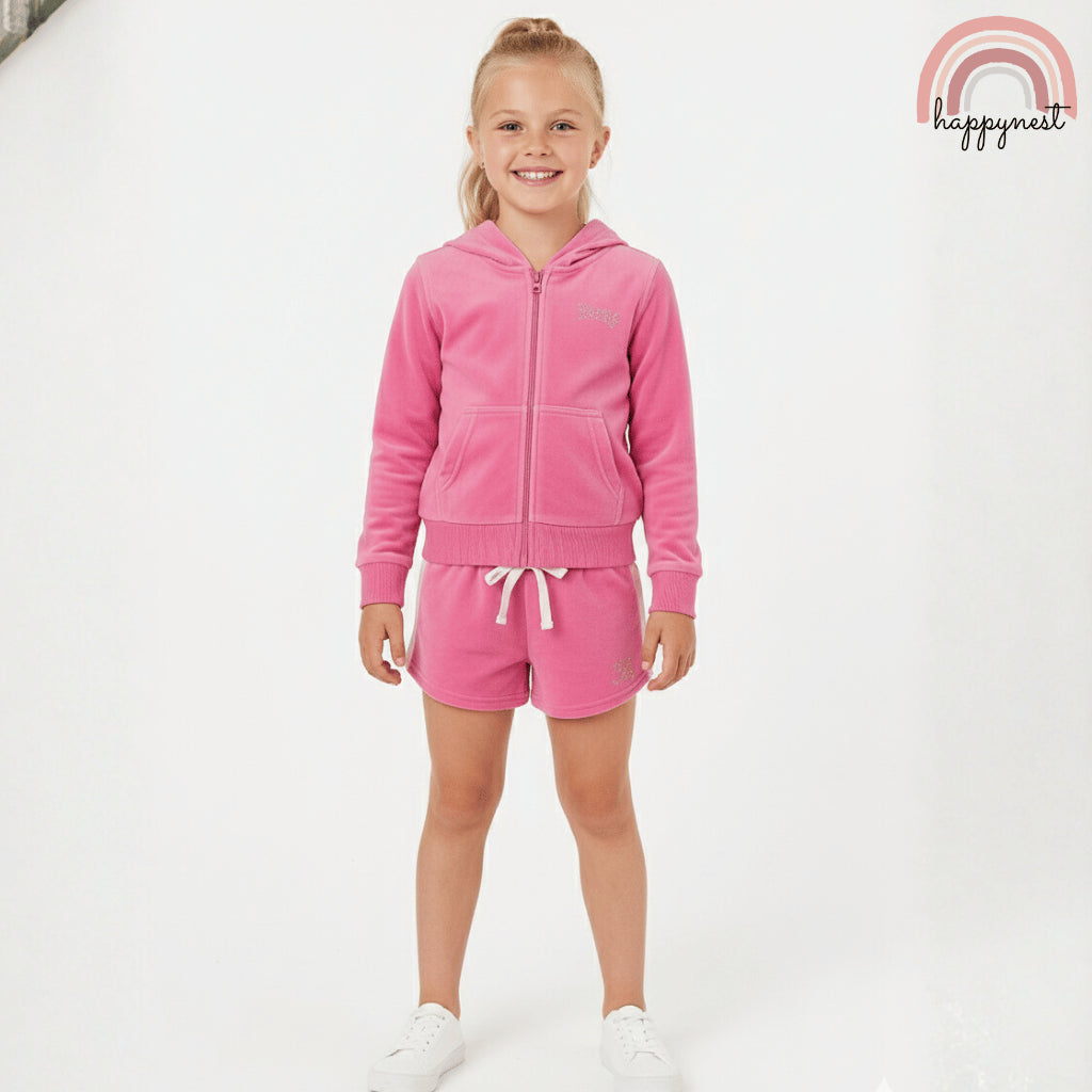 Juicy Couture Velour Hoodie & Shorts Set for Girls 4-12Y SS587