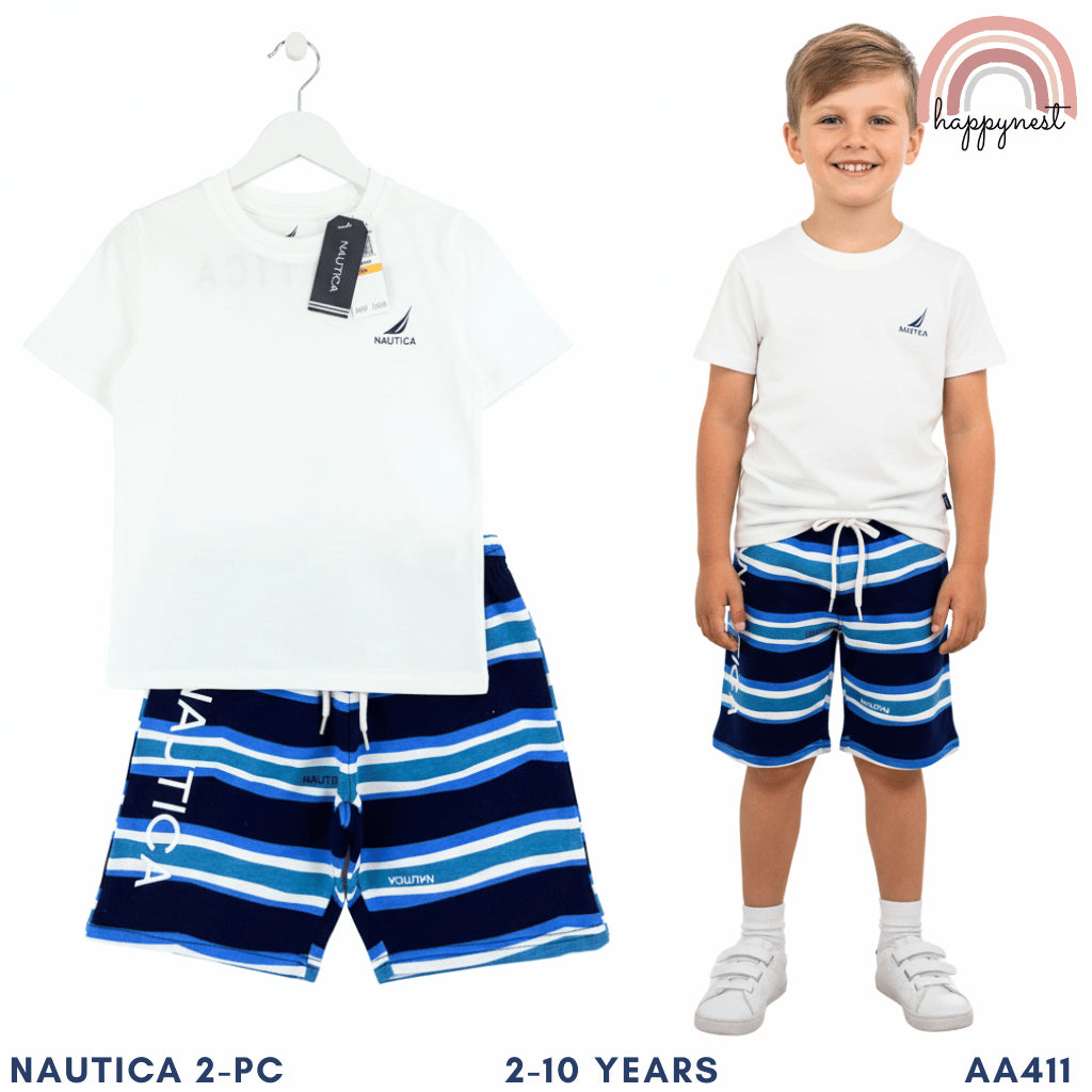 Nautica Terno Set for Kids | Boys T-Shirt & Shorts (2-10Y) | AA411