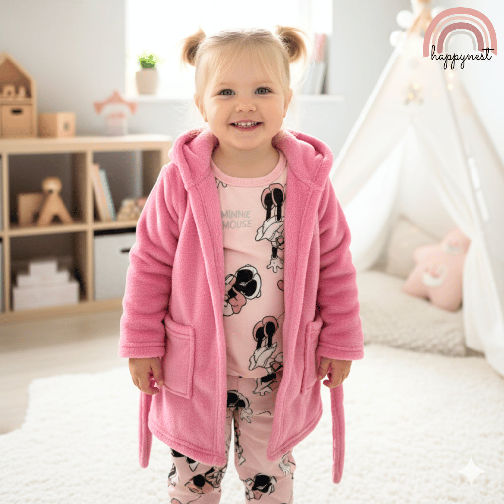 Minnie Fleece Robe Pajama Set (3-36M) | AA432