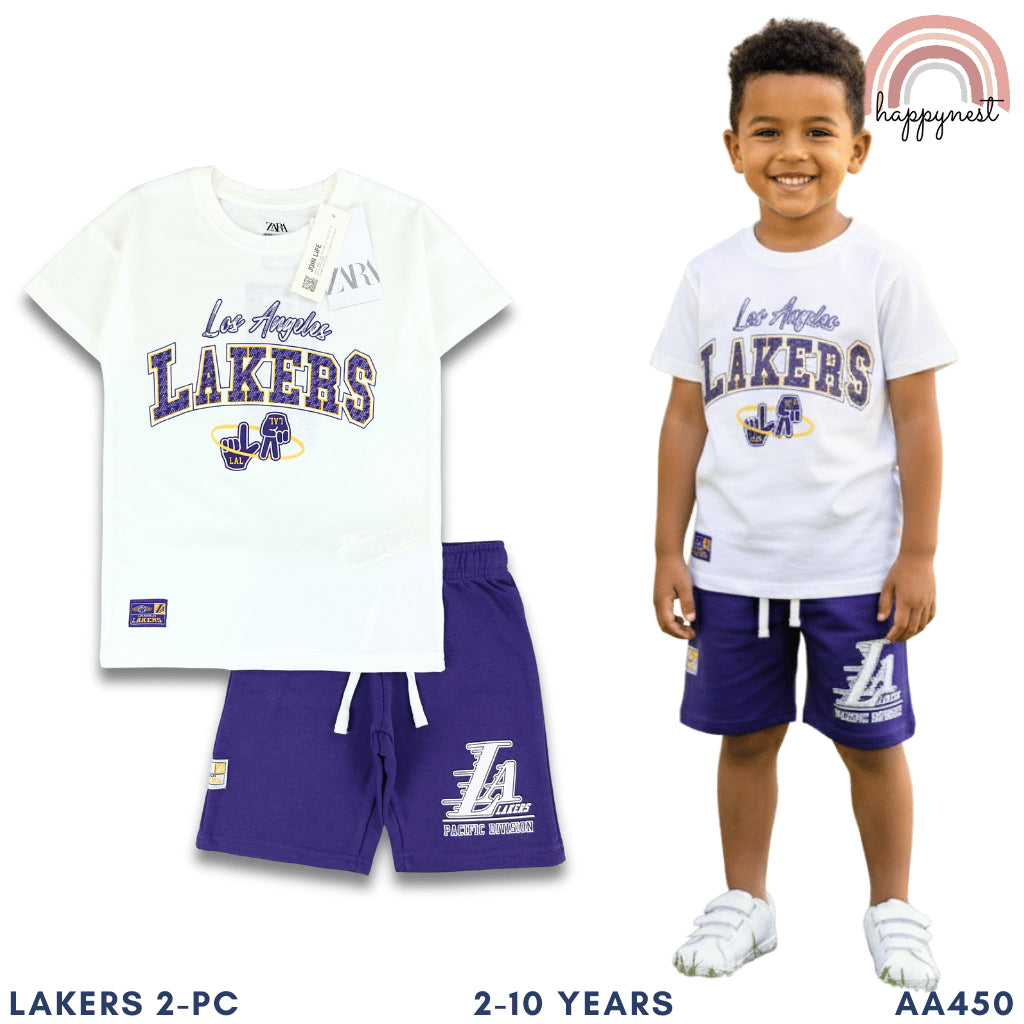LA Lakers Basketball Terno Set for Kids (2-10Y) | AA450