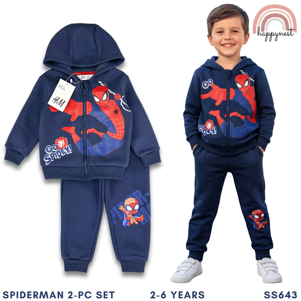 Marvel Spider-Man Hoodie Blue Terno Set (2-6Y) | SS643