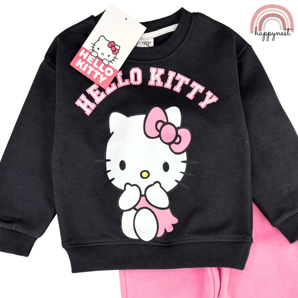 Hello Kitty Pink & Black Terno Set for Girls (2-8Y) | SS621