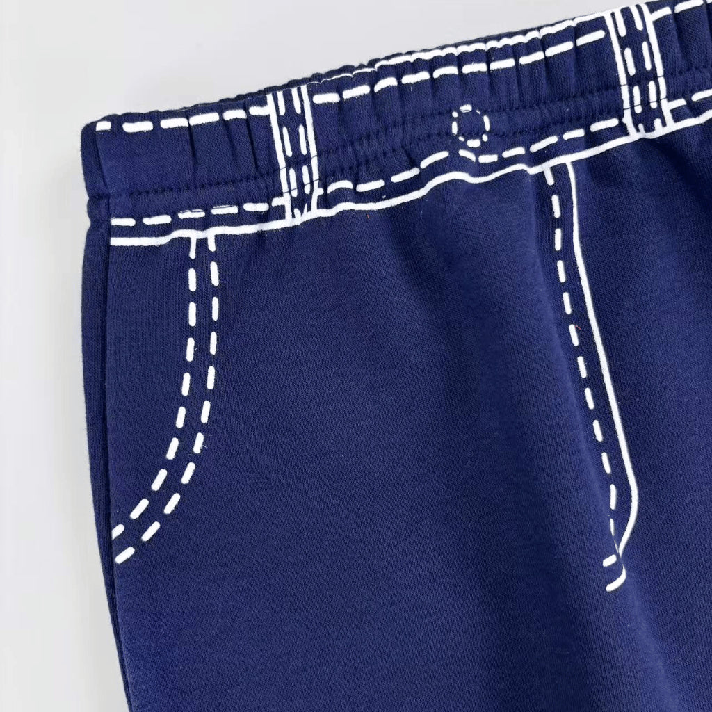 Minnie Baby Girl OOTD 2PC Set Red Ruffle Sweater Dark Blue Pants 6-36 Months SS612