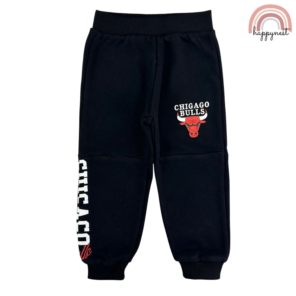 Chicago Bulls Hoodie Terno Set Kids Sweatshirt Jogger Pants Red 2-8Y SS651