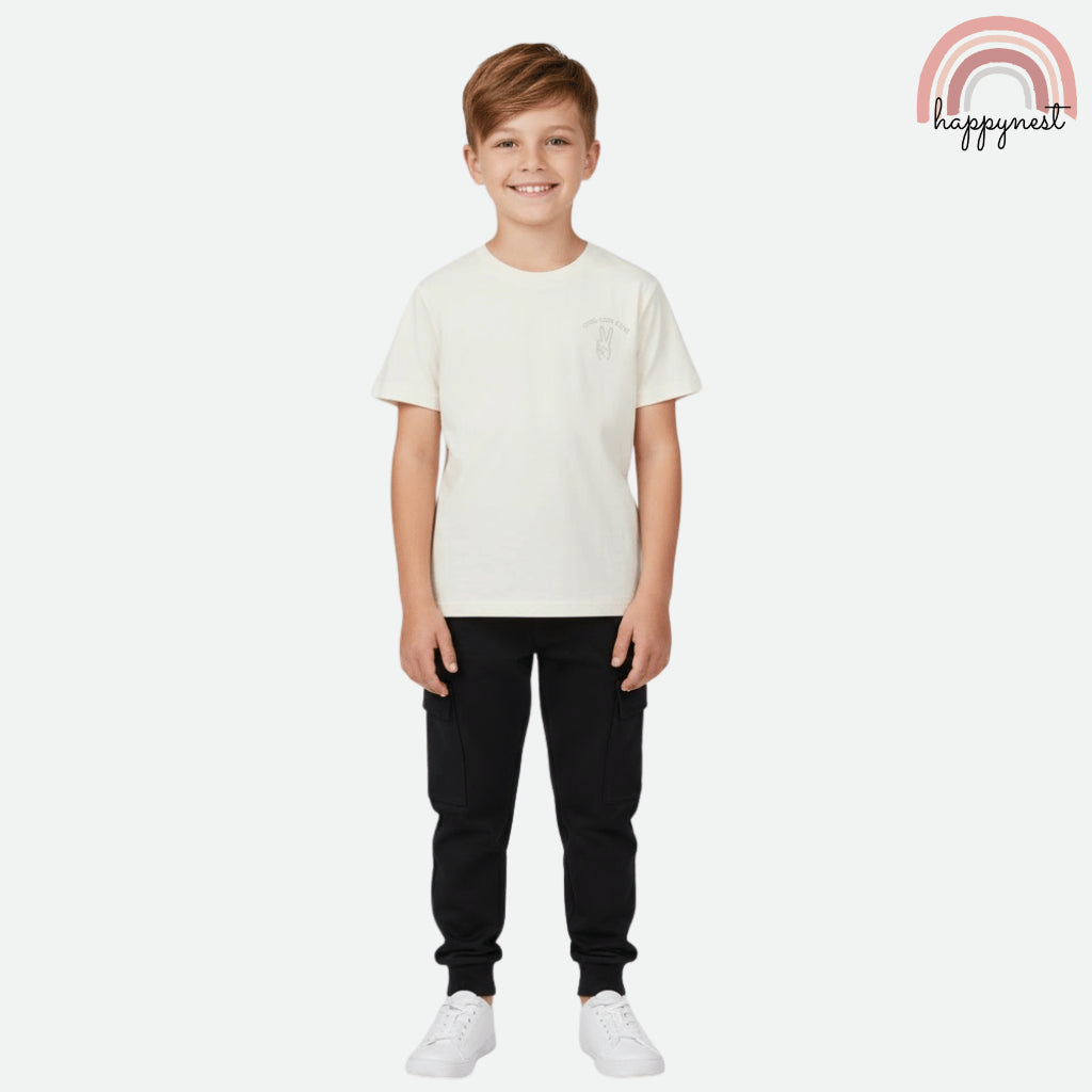 Lily & Jack Boys 2-Pc "Cool Kids Club" Tee & Cargo Jogger Set | Soft Cotton | AA478 2-4 Years