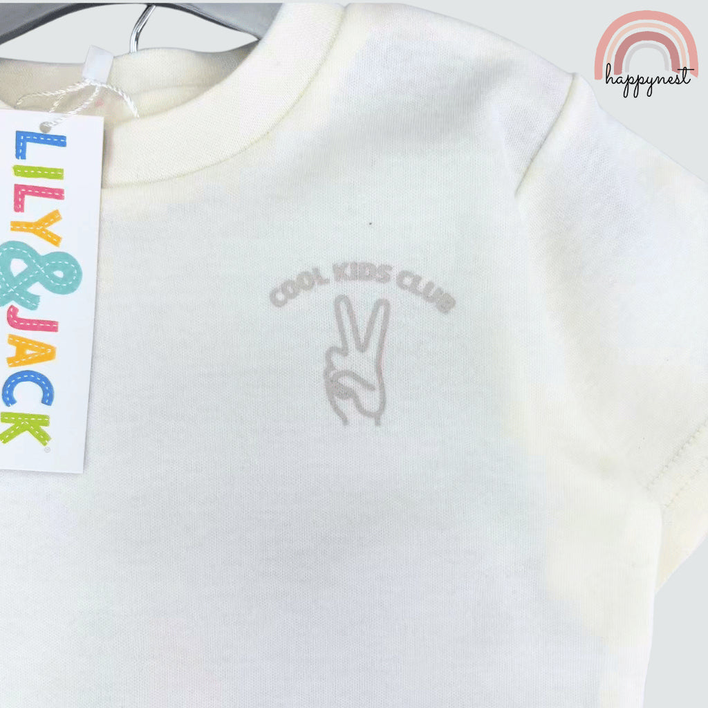 Lily & Jack Boys 2-Pc "Cool Kids Club" Tee & Cargo Jogger Set | Soft Cotton | AA478 2-4 Years