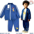 Mickey Mouse Blue Boys 2-Pc Zip-Up Tracksuit & Jogger Set | 3-12 Years (SS676)