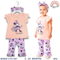 Minnie Mouse 3-Pc "Natural Beauty" Set | Peach & Lavender | 3-24 Months | B73