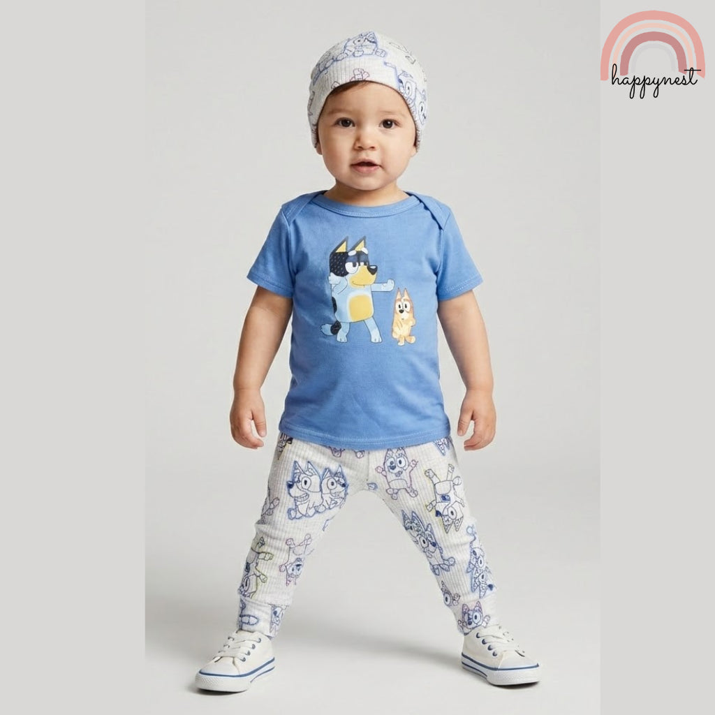 Bluey Baby OOTD 3-Pc Comfy Set | Bluey & Bingo Play Outfit | 3-24 Months | B76