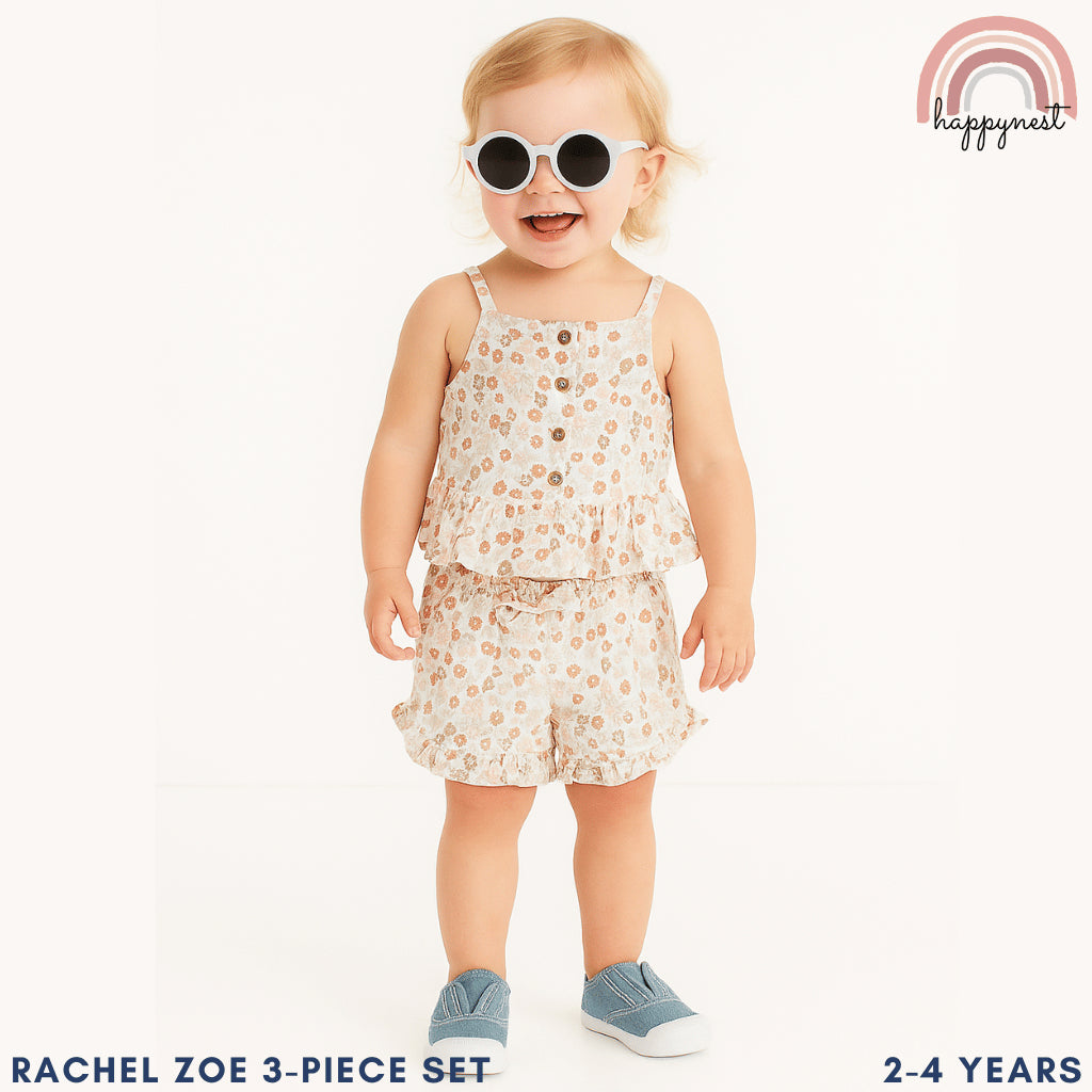 Rachel Zoe 3-Piece Floral Set for Girls 2-4 Years | Summer OOTD AA249