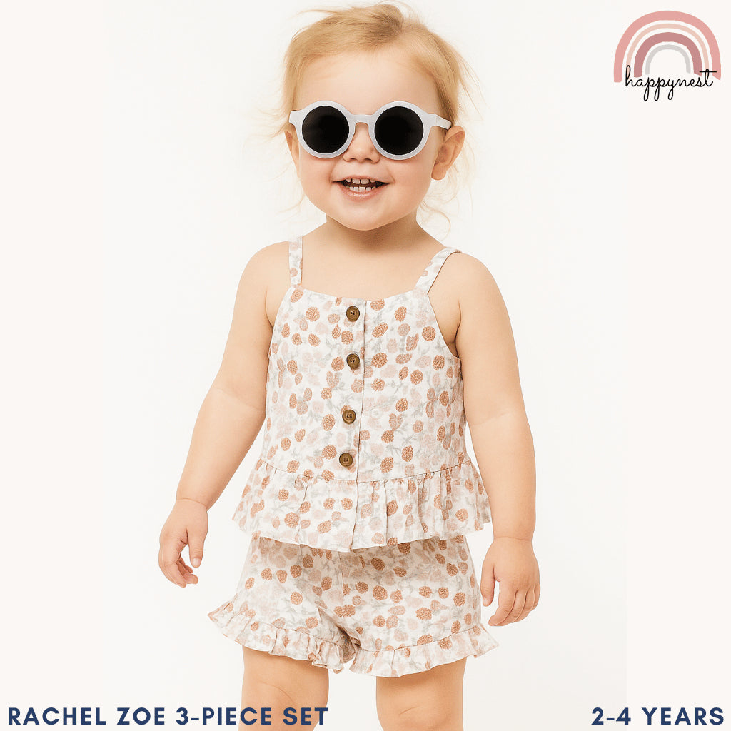 Rachel Zoe 3-Piece Floral Set for Girls 2-4 Years | Summer OOTD AA249