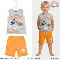 Mickey Mouse Boys Tank Top & Shorts OOTD Sando Set 2-4 Years AA399