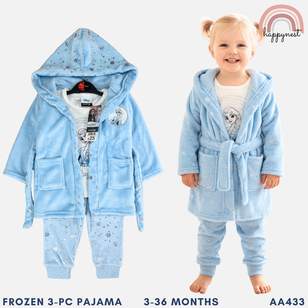 Disney Frozen Elsa Fleece Robe Pajama Set (3-36M) | AA433