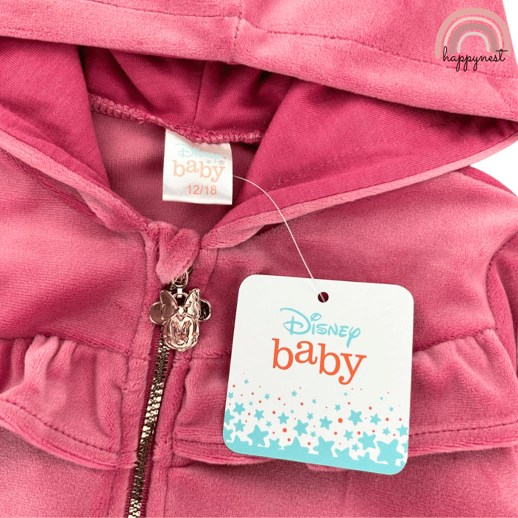 Baby Girl Minnie Dusty Rose Velour Terno (3-36M) | SS589