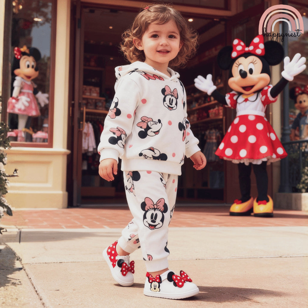 Minnie Baby White Pink Hoodie Jogger Pants Kids 9-36 Months SS606