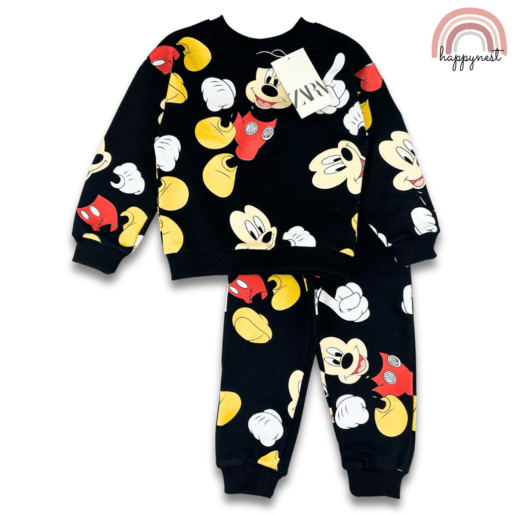 Mickey Mouse Terno Set Kids Sweatshirt Jogger Pants Black 2-8y SS653